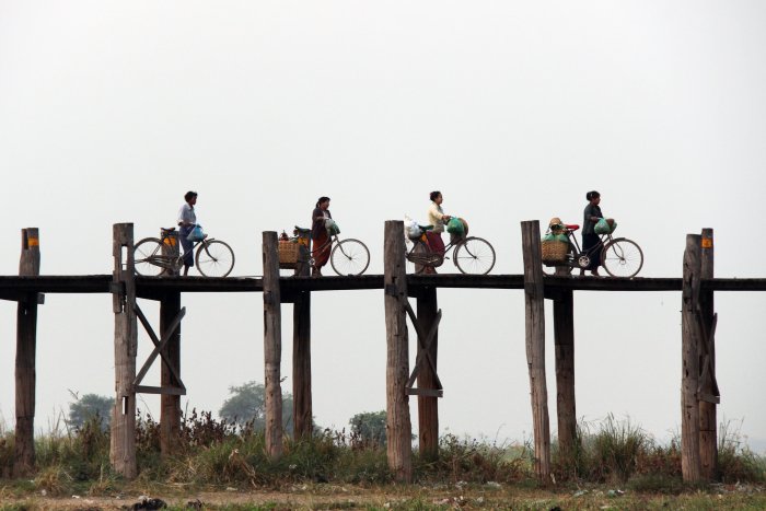 Amarapura, nejdelší most z týkového dřeva (Barma, Michal Čepek)