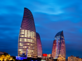 Plamenné věže, Baku (Ázerbájdžán, Dreamstime)