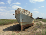 vrak lodi, Mujnak (Uzbekistán, Shutterstock)