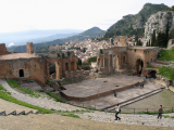 řecké divadlo, Sicílie - Taormina (Itálie,  Geops)