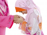 Děkující muslimka (Malajsie, Dreamstime)