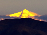 Mount Everest v záři zapadajícího slunce (Čína,  Alena Smolejová)