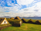Tradiční islandské domky (Island, Dreamstime)