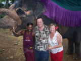 Po jízdě na slonu Mariovi (Srí Lanka, )