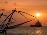 Rybářská síť, Kočín, Kerala (Indie, Dreamstime)