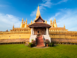Zlatá pagoda, chrám Phra That Luang (Laos, Dreamstime)