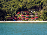Červené domky, ostrov Perhentian (Malajsie,  Dreamstime)
