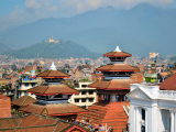 Chrámy na náměstí Durbar a Swayambhunath, Kathmandu (Nepál, Dreamstime)
