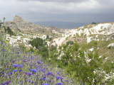 Holubí údolí, Uchisar v pozadí (Turecko, Slávek Suldovský)