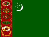 Turkmenistán vlajka (Turkmenistán, Pixabay.com)