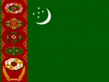 Turkmenistán vlajka (Turkmenistán,  Pixabay.com)