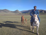 Mongolský pastevec na koni (Mongolsko, Bc. Patrik Balcar)