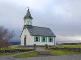 Kostel v NP Thingvellir (Island, Dreamstime)