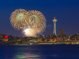 Ohňostroj nad Space Needle, Seattle (USA, Dreamstime)