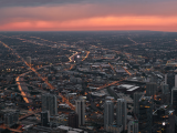 Výhled na Chicago při západu slunce (USA, Dreamstime)
