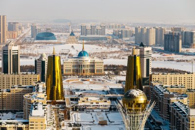 výhled na Astanu (Nur Sultan) (Kazachstán, Dreamstime)