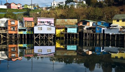 Rybářská osada, ostrov Chiloé (Chile, Shutterstock)