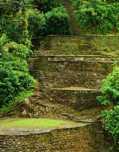 terasy Ciudad Perdida, Tyrona (Kolumbie, Shutterstock)