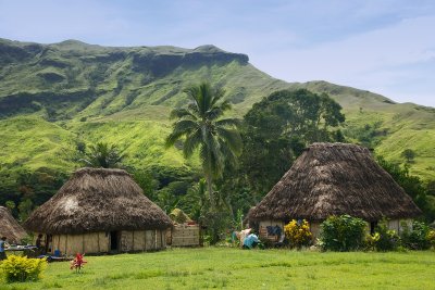 Tradiční domky vesnice Navala, Viti Levu, Fidži (Fidži, Dreamstime)