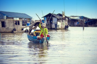 Lidé žijící na jezeře Tonlé Sap (Kambodža, Dreamstime)