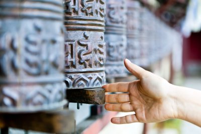 modlitební mlýnek, Khumjung (Nepál, Shutterstock)
