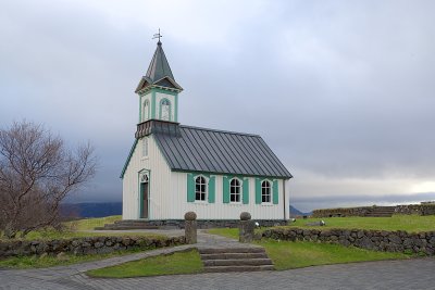 Kostel v NP Thingvellir (Island, Dreamstime)